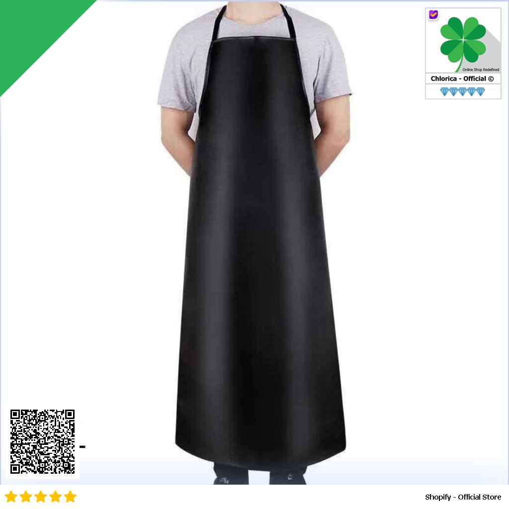 Zhanmai Celemek Masak Apron Dapur Kulit PU Waterproof Durable ZHAP