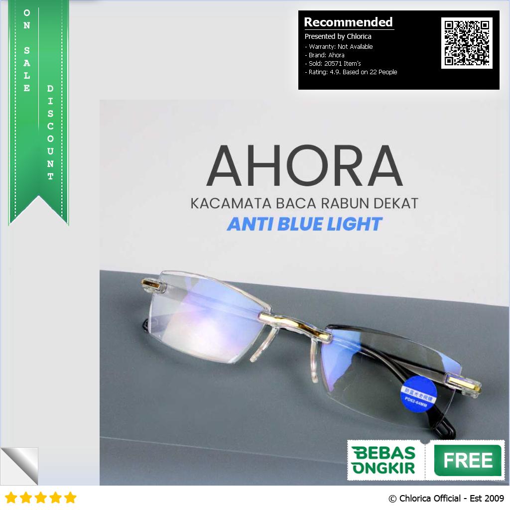 Ahora Kacamata Baca Rabun Dekat Frameless Anti Blue Light Glasses 641