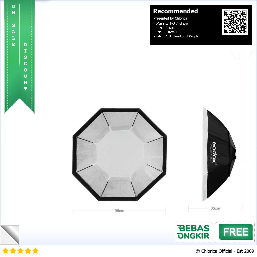 Godox Softbox Reflector Octagonal Honeycomb Grid Bowens Mount 95cm SB FW 95