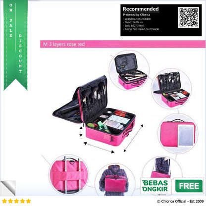 Biutte.co Tas Kosmetik Make Up Travel Organizer Bag Wanita X3235