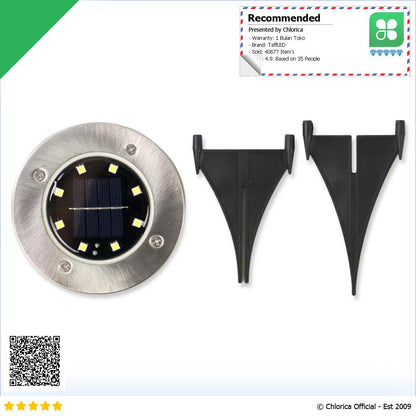 TaffLED Lampu Taman Hias Tanam Ground Light Solar Waterproof 8 LED CL 022