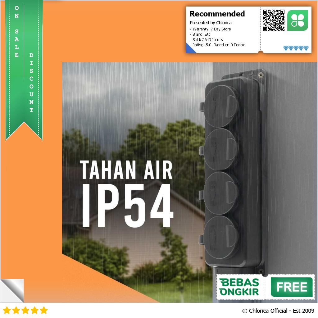 TANXIS Stop Kontak Outdoor Terminal Anti Air IP54 16A 250V EU T36