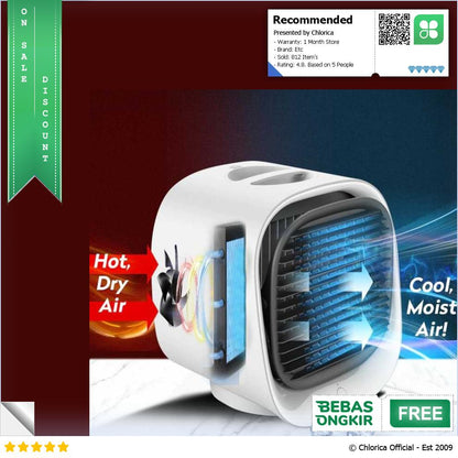 Filterhualv Air Cooler Mini Fan AC Kipas Penyejuk Ruangan 300ml M201