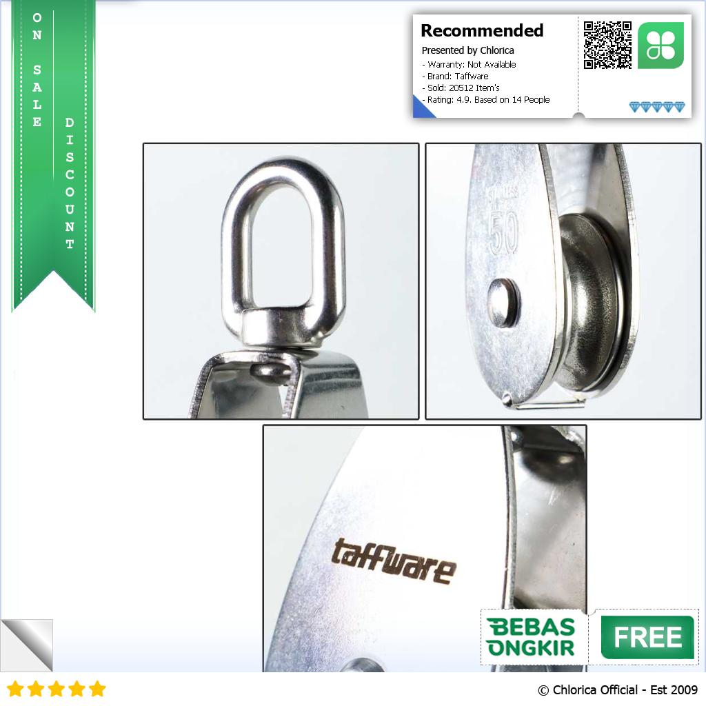 Taffware Katrol Kerekan Mini Serbaguna Swivel Pulley Stainless Steel