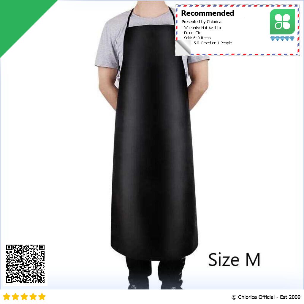 Zhanmai Celemek Masak Apron Dapur Kulit PU Waterproof Durable ZHAP