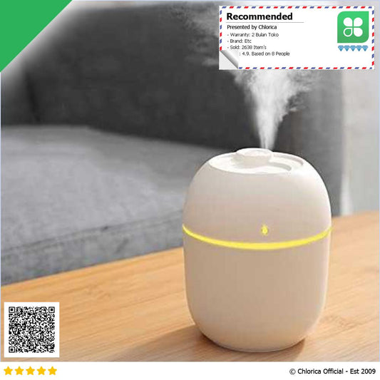 Vinkkatory Mini Air Humidifier Aromatherapy Diffuser LED Light 220ml GB476