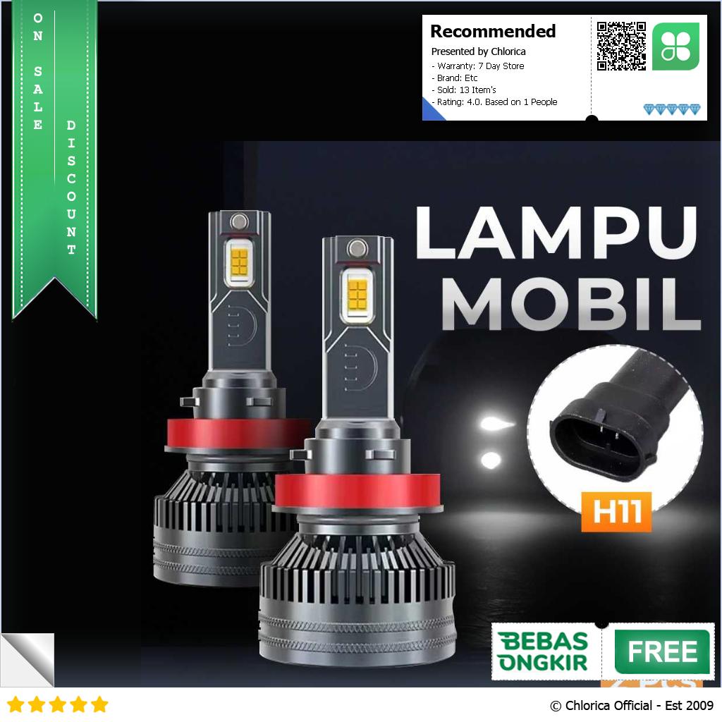 HAYBINZ Lampu Depan Mobil LED Headlights 5000lm 55W 12V 4300K 2 PCS HY43