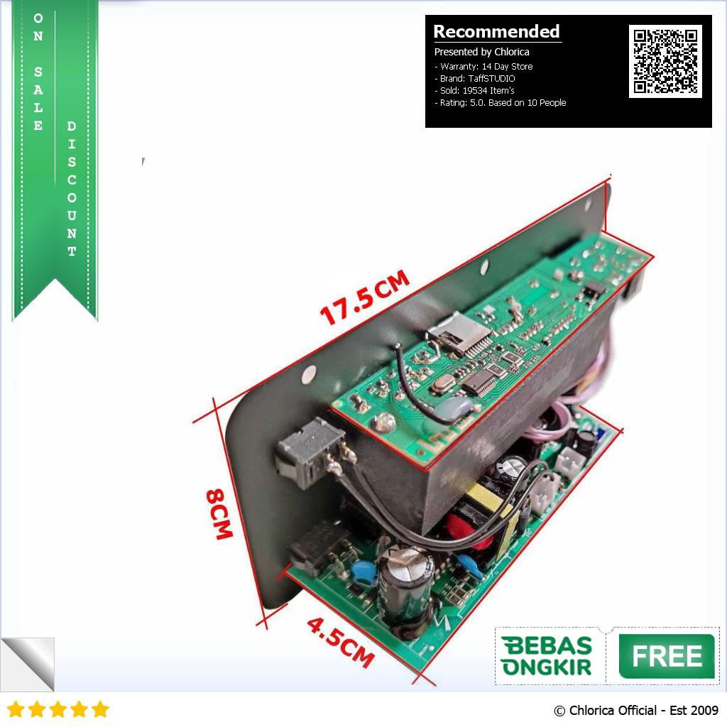 TaffSTUDIO Amplifier Board Audio Bluetooth USB FM Subwoofer DIY 400W D10OK