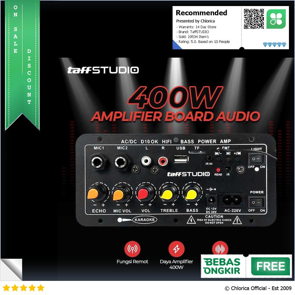 TaffSTUDIO Amplifier Board Audio Bluetooth USB FM Subwoofer DIY 400W D10OK