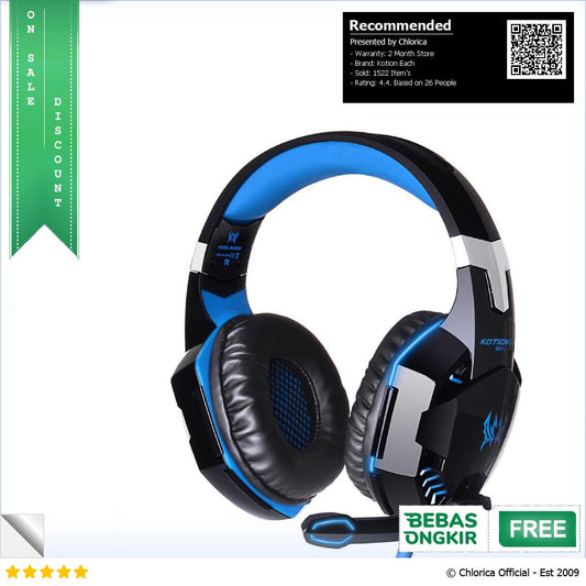 Kotion Each Gaming Headset Super Bass with LED Light G2000