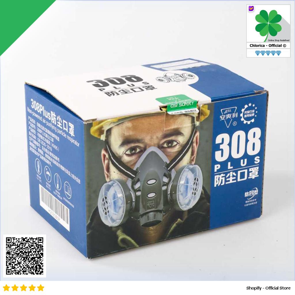 ASL Masker Gas Respirator Half Face with Activated Carbon Filter SF308