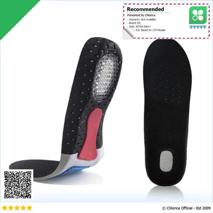 Insole Sepatu Alas Kaki Orthopedic Shock Absorb Gel Orthotic Arch ZYD17