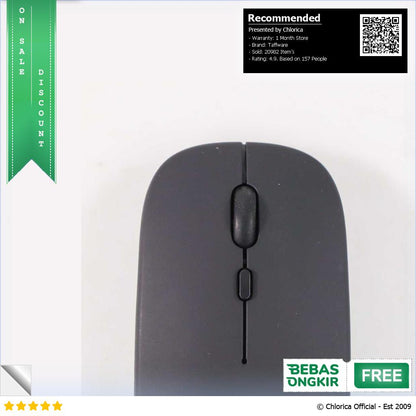 Taffware Silent Mouse Rechargeable Dual Mode Bluetooth 5.0 dan 2.4GHz M8120G