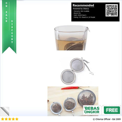 JETTING Saringan Teh Reusable Tea Filter Infuser Strainer K520