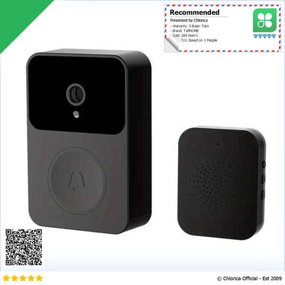 TaffHOME Bel Rumah Smart Doorbell Wireless Video HD Talkback X9