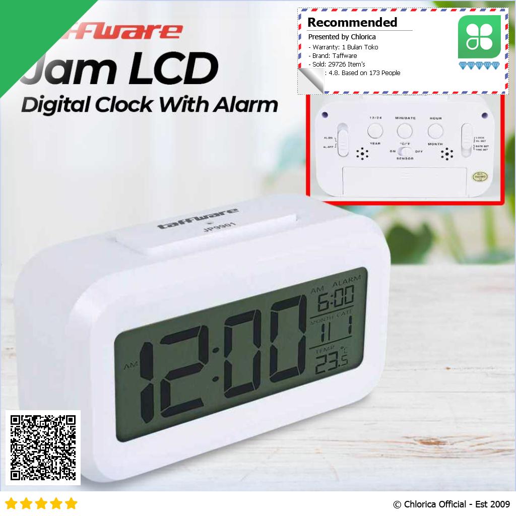 Taffware Fanju Jam LCD Digital Clock with Alarm JP9901