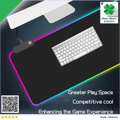 TaffGO Gaming Mouse Pad Glowing RGB LED High Precision