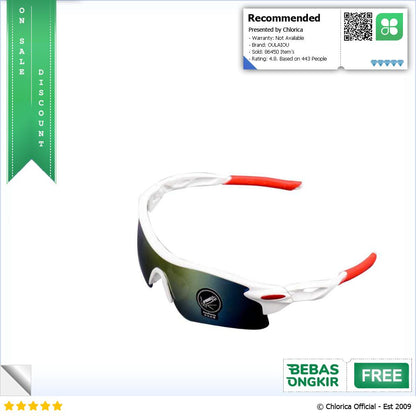 OULAIOU Kacamata Sepeda Lensa Mercury Cycling Sunglasses 9181