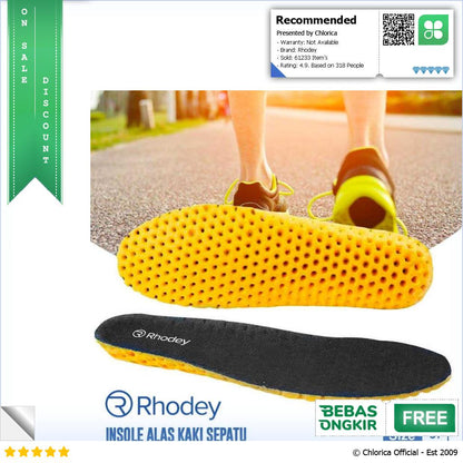 Rhodey Insole Sepatu Alas Kaki Orthopedic Sport Y3Y27