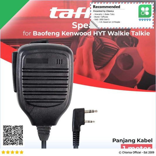 Taffware Speaker Mikrofon for Baofeng Kenwood HYT Walkie Talkie KMC