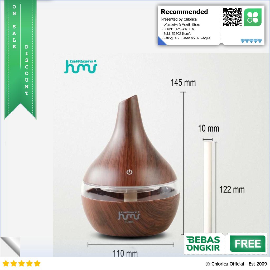 Taffware HUMI Air Humidifier Ultrasonic Wood Grain 300ml K H98