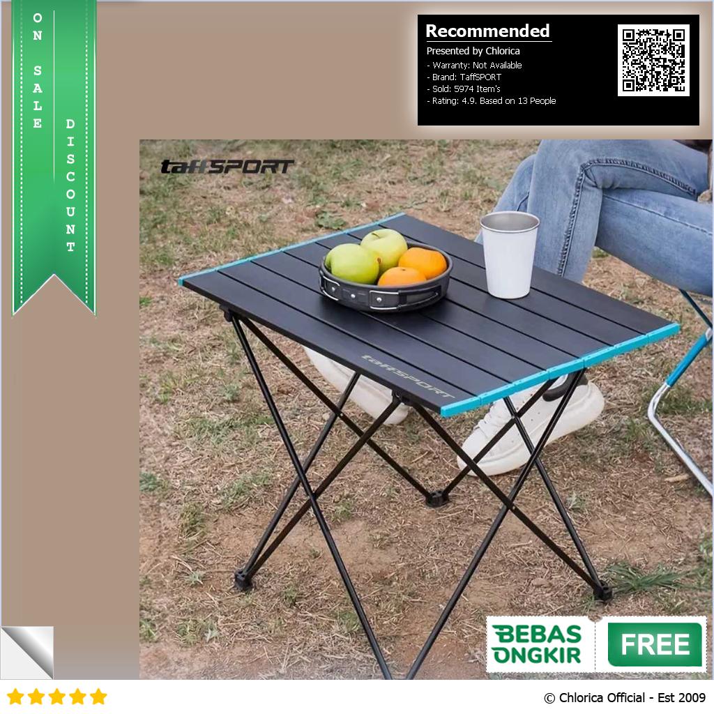 TaffSPORT Meja Lipat Piknik Foldable Portable Aluminium Table 8825