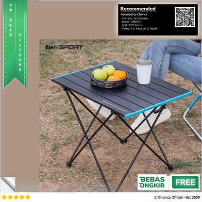 TaffSPORT Meja Lipat Piknik Foldable Portable Aluminium Table 8825