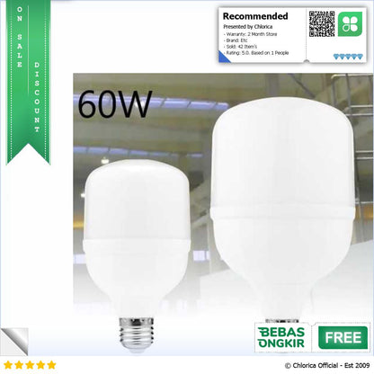 Shuai Lampu Bohlam LED Light Energy Saving E27 Cool White 6500K OT360