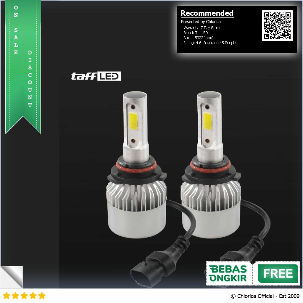 TaffLED Lampu Depan Mobil LED COB Headlamp 8000LM Cool White 2 PCS S2