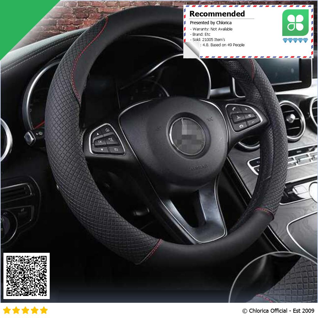 FORAUTO Cover Setir Mobil Bahan Kulit Non Slip Steering Wheel 38 cm V70