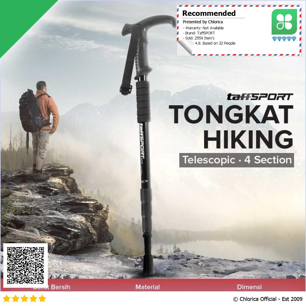 TaffSPORT Tongkat Hiking Trekking Pole Telescopic 4 Section E4102