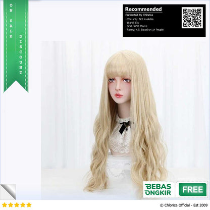 FYNHA Wig Rambut Palsu Model Wavy 65 cm HB 004