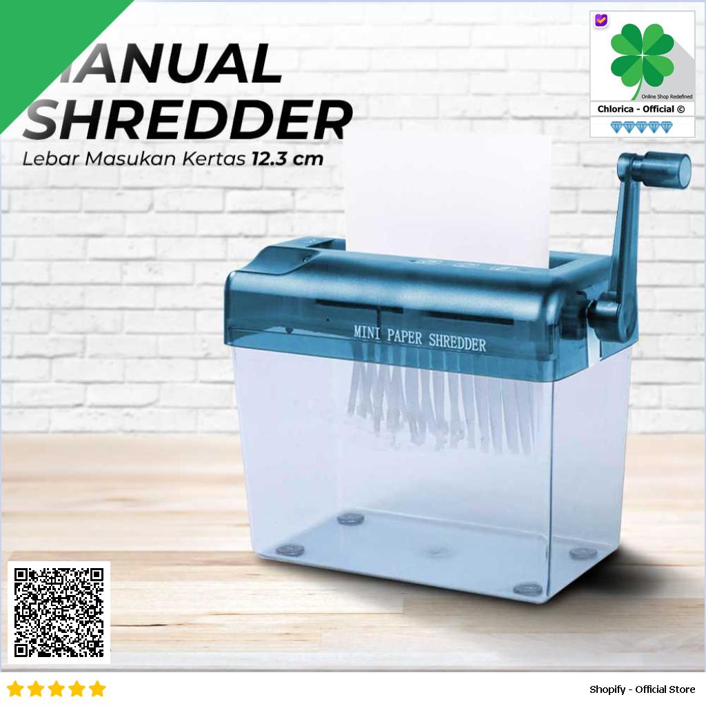 Penghancur Kertas Manual CD Card Paper Shredder 4.5L WST 123