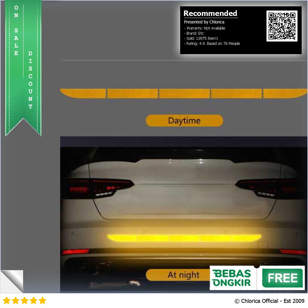 LARATH Nano Car Reflective Sticker Warning Strip Trunk Exterior 1181