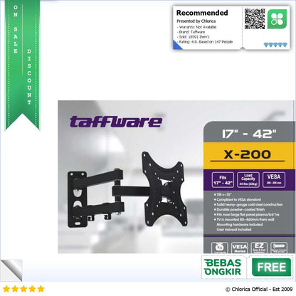 Taffware Bracket TV Telescopic VESA 200 x 200 for 17 42 Inch TV X 200