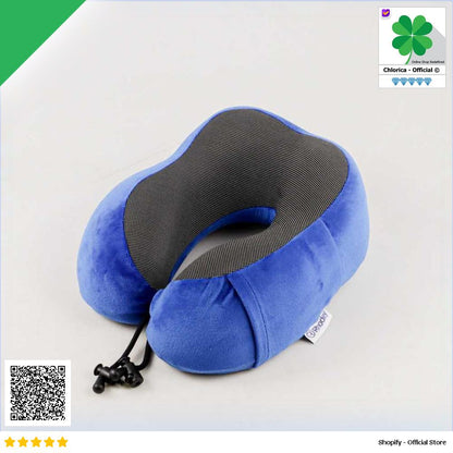 Rhodey Bantal Leher U Shape Travel Neck Pillow Memory Foam Beludru SER44