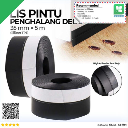 KALYNN Lis Pintu Penghalang Debu Door Seal Strip Silicone TPE EACC25