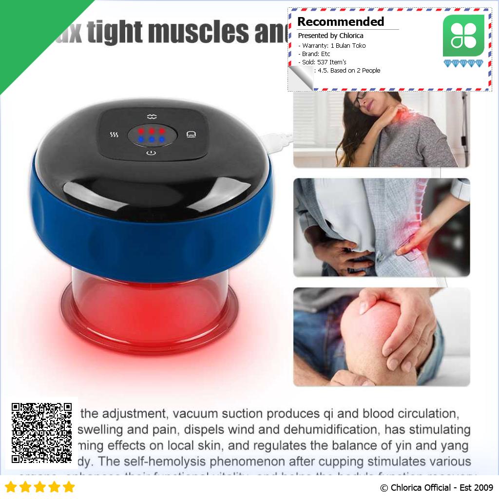 SUOLAER Alat Pijat Bekam Kerokan Elektrik Red Light Therapy Massager DS A23