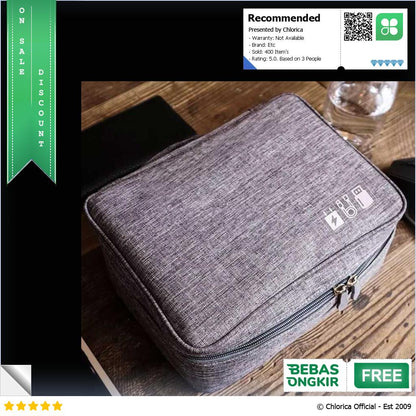 YIWU RUNHUI Tas Organizer Gadget Storage Bag Waterproof 24.5x18.5x10cm CT062