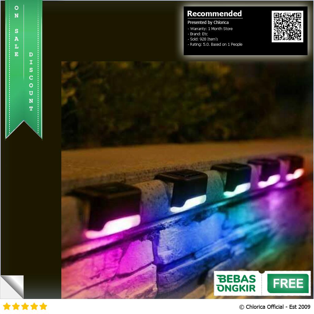 YANKE Lampu Taman Hias Pagar Balustrade Light Solar IP65 RGB 4 PCS YA80