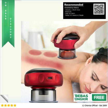 SUOLAER Alat Pijat Bekam Kerokan Elektrik Red Light Therapy Massager DS A23