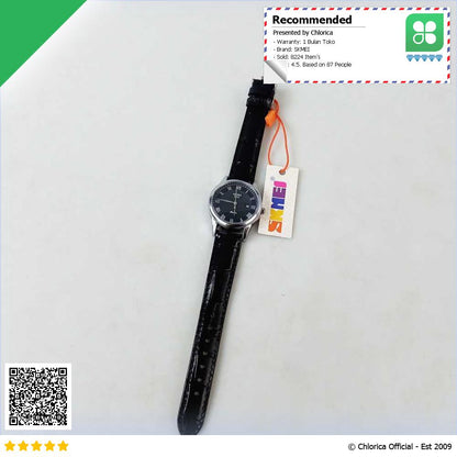 SKMEI Jam Tangan Analog Strap Kulit Anti Air 30M 9058CL