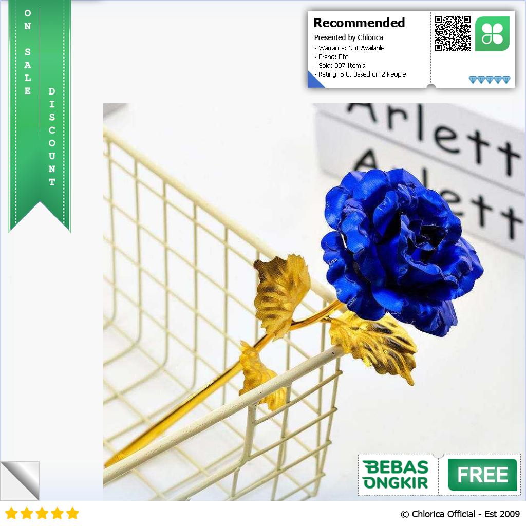 Wonder Time Bunga Mawar Dekorasi Gold Foil Rose Artificial Flower WT24