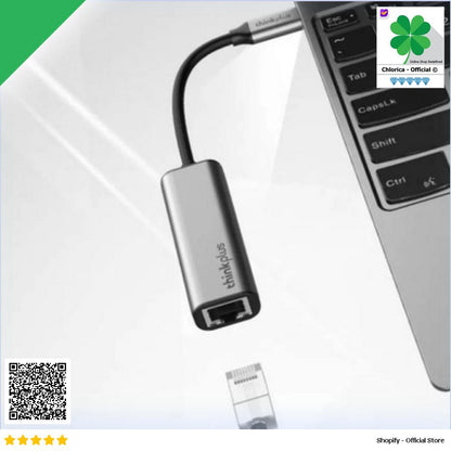 Lenovo Thinkplus USB Type C ke LAN RJ45 Ethernet Gigabit 1000Mbps LRC2