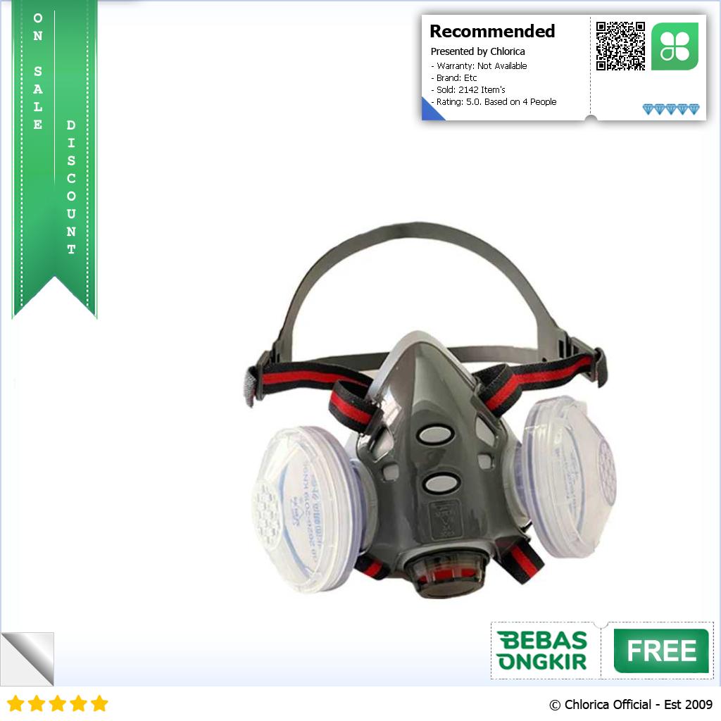 ASL Masker Gas Respirator Half Face with Safety Glasses 308A