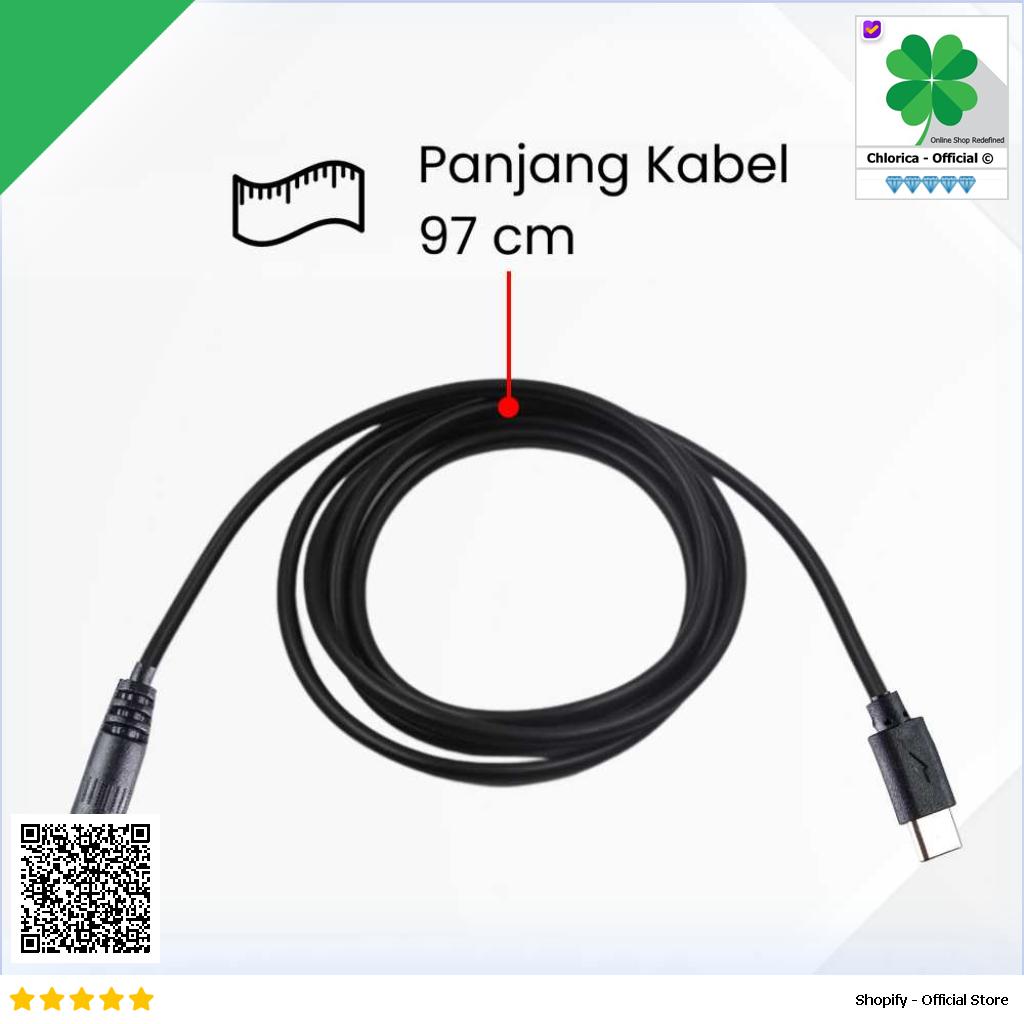 OOTDTY Kabel Power USB Type C to DC 5.5x2.5mm PD Charger Router CCTV PA12M