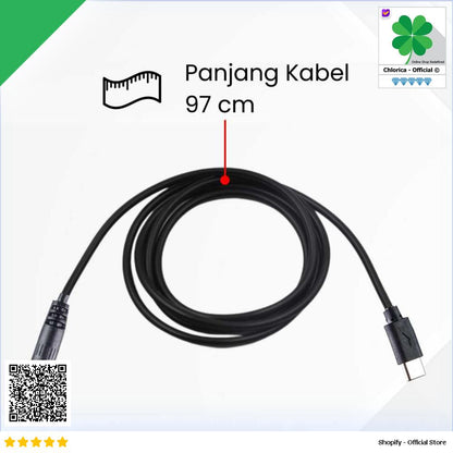 OOTDTY Kabel Power USB Type C to DC 5.5x2.5mm PD Charger Router CCTV PA12M