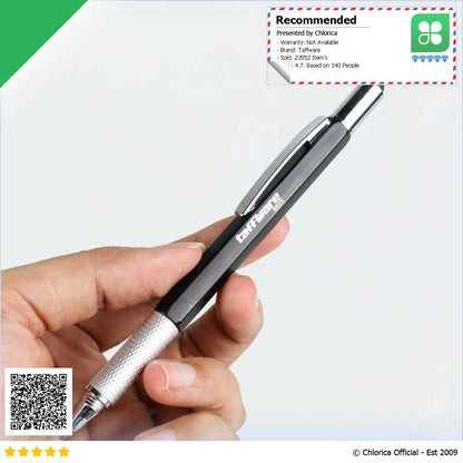 Taffware Pena Multifungsi Plastik Stylus Penggaris Waterpass Obeng 9625