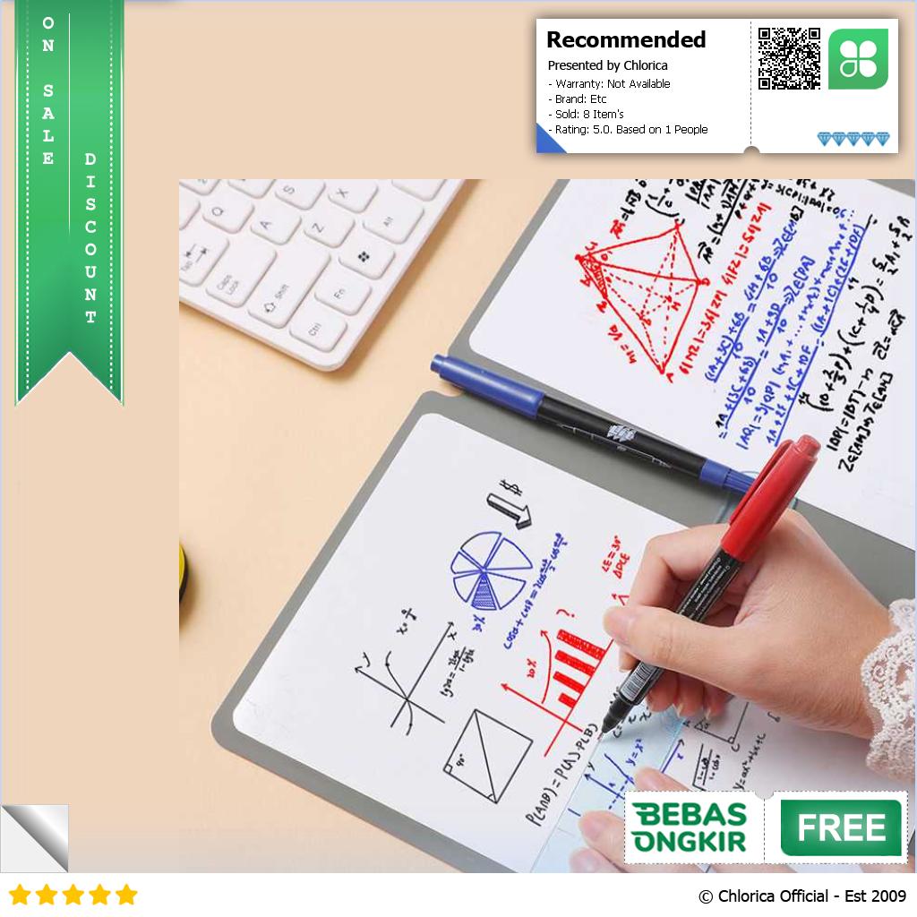 JESJE Papan Tulis Portable A5 Whiteboard Notebook PU Leather with Pen JS 10