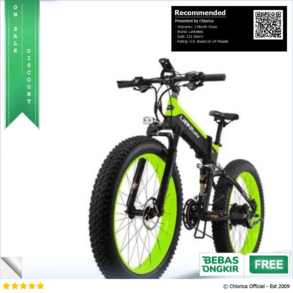 Lankeleisi Sepeda Listrik Lipat Fat Bike Tire 26x4 Inch 48V 10Ah XT750 Plus